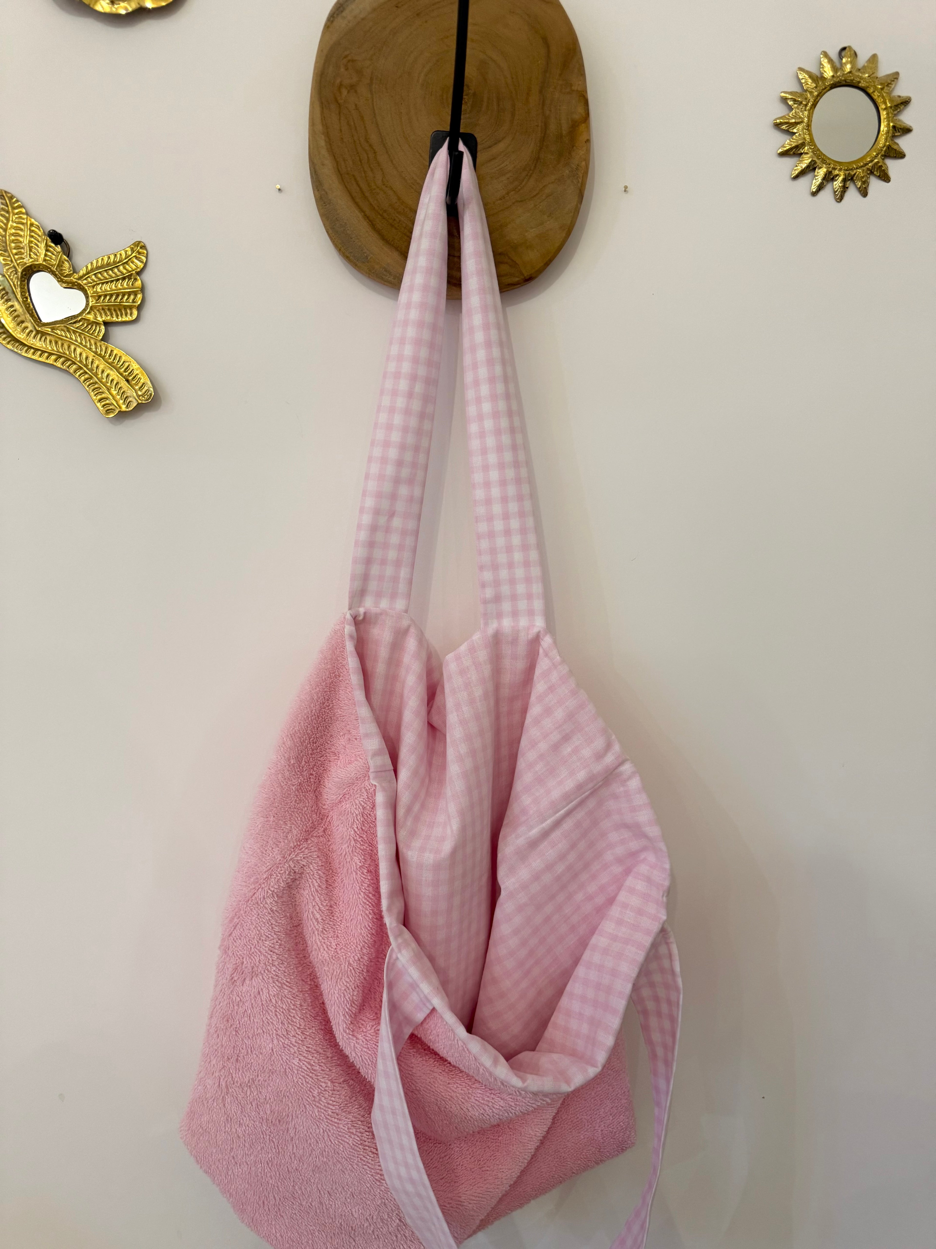 Tote bag éponge rose