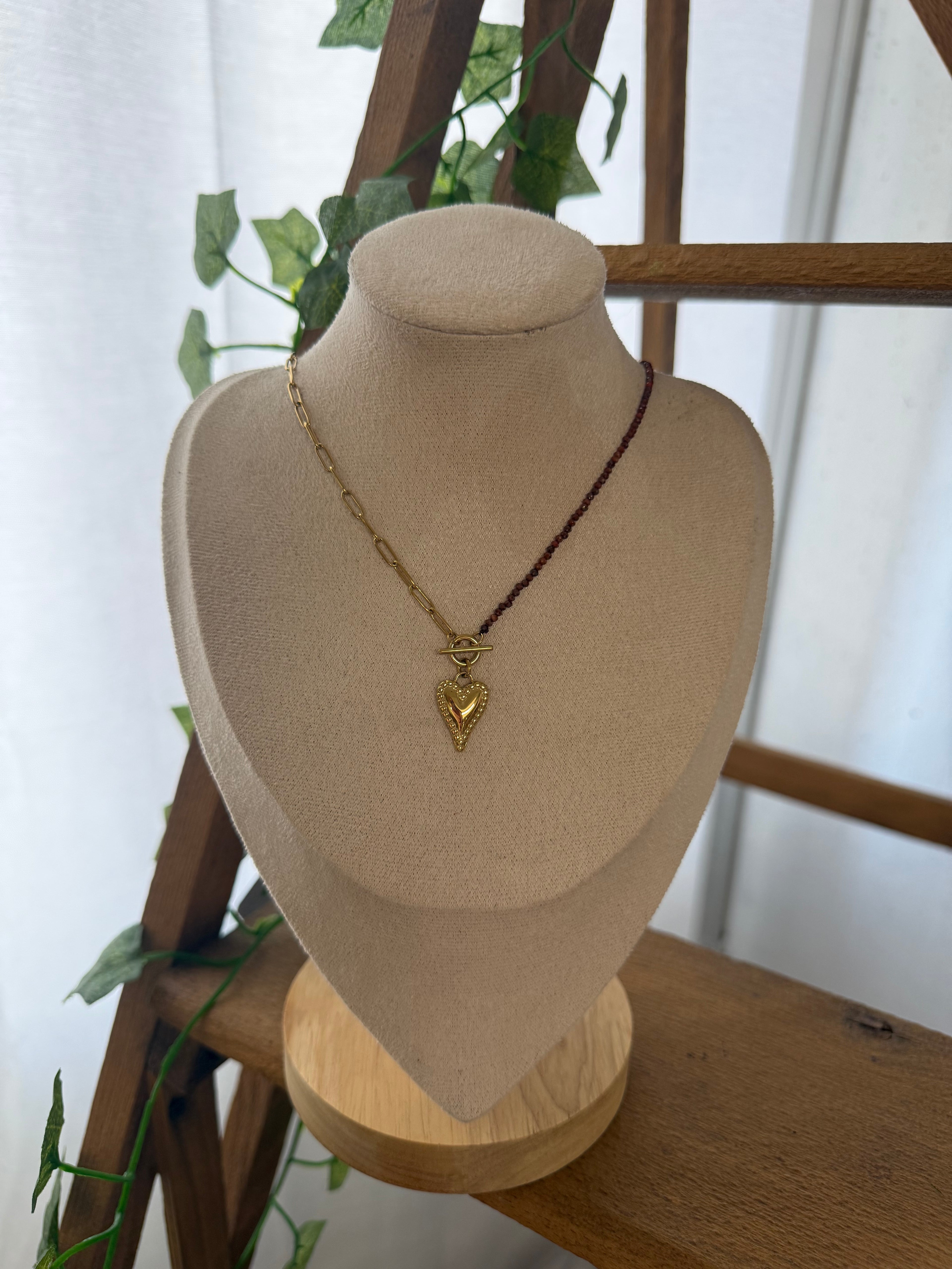 Collier mimi Bordeaux