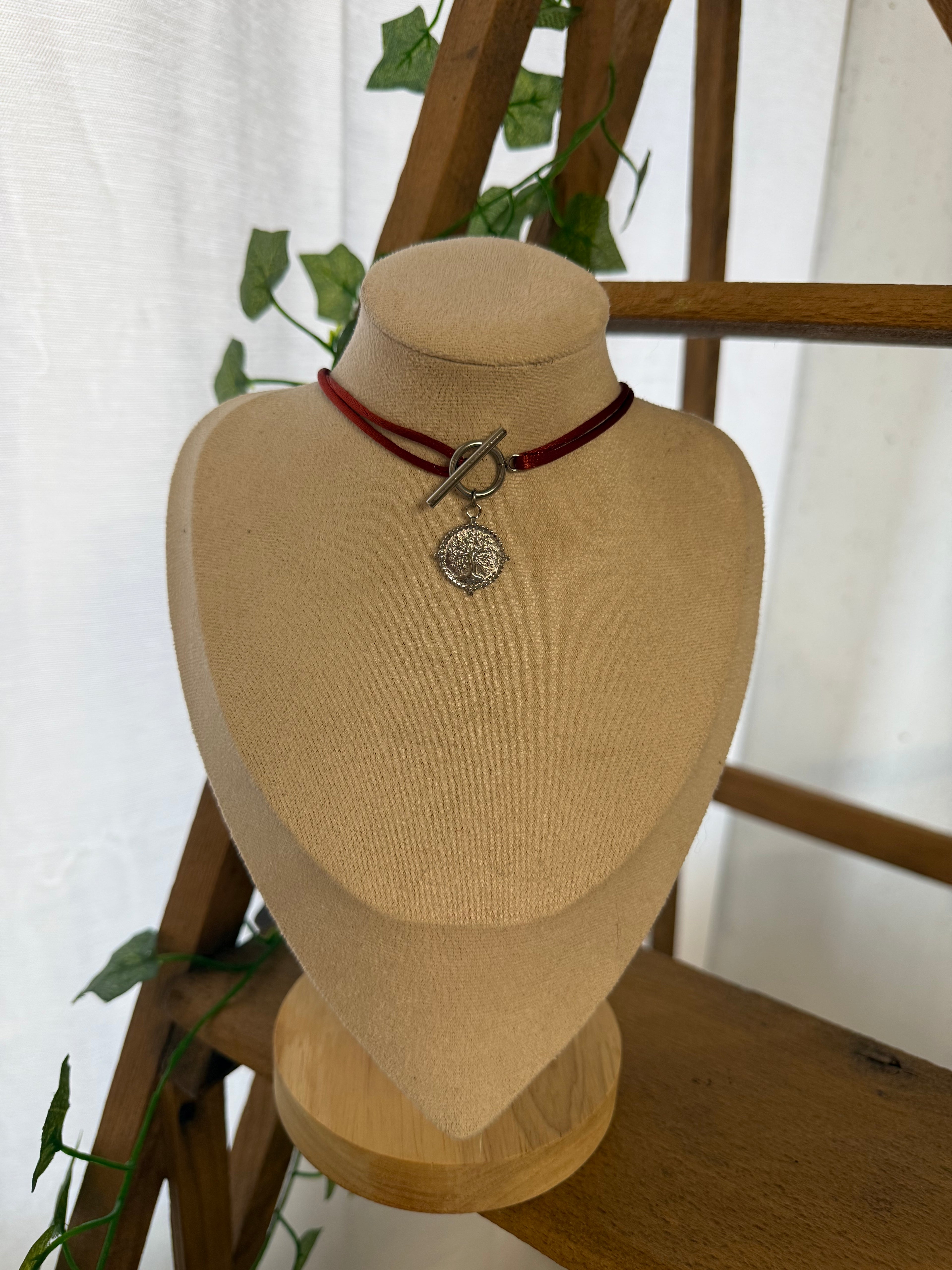 Collier cordon arbre de vie