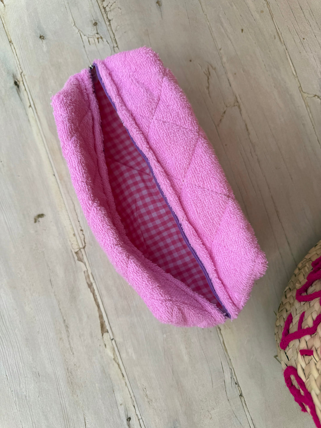 Trousse de toilette rose bonbon