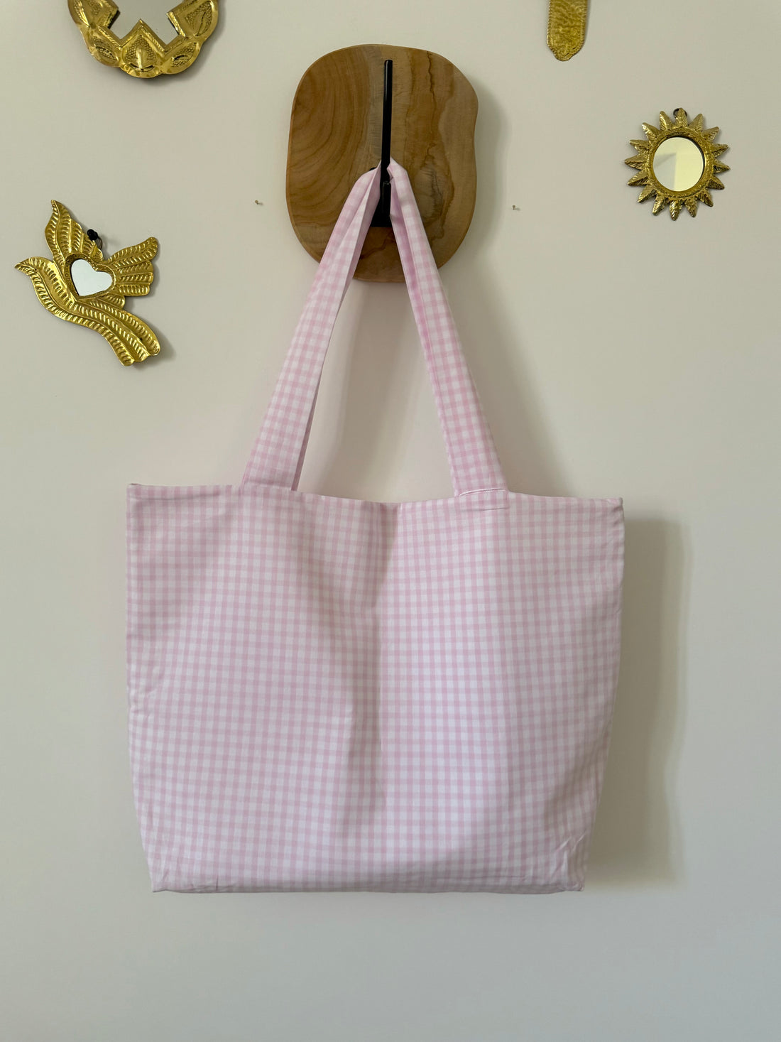 Tote bag rose vichy