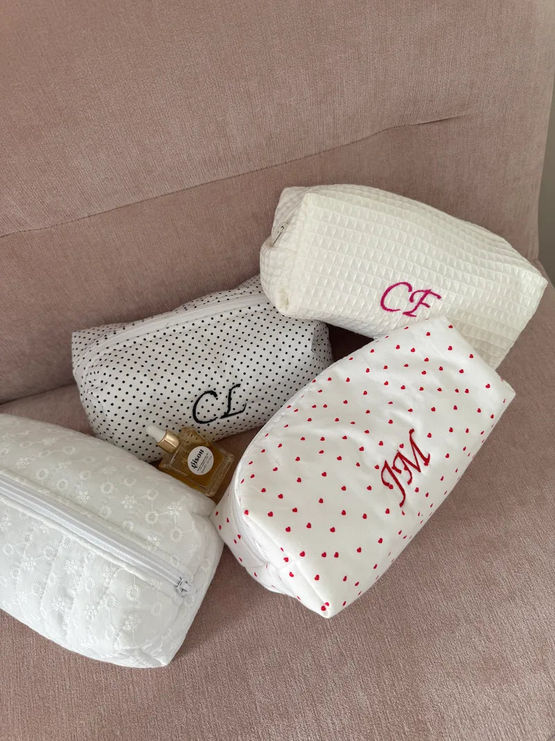 Collection trousse de toilette personnalisée brodée - Poignée d'étincelles