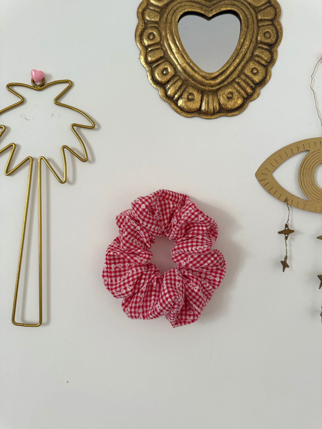 Chouchou vichy rouge