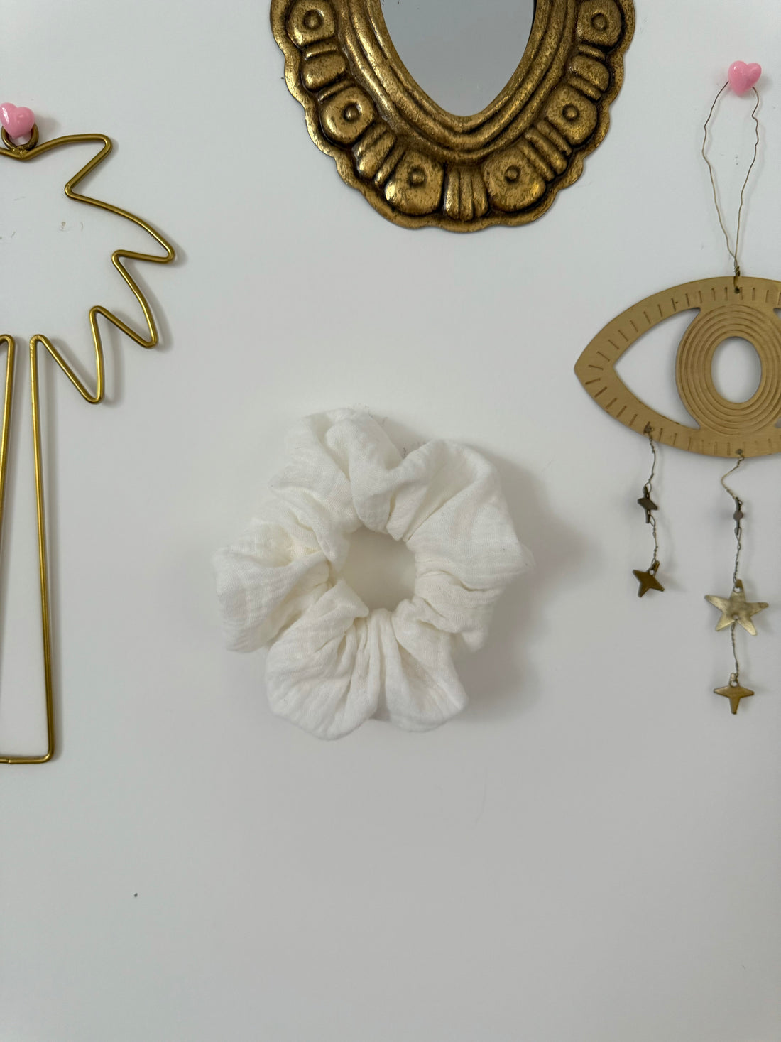 Chouchou blanc gaz de coton