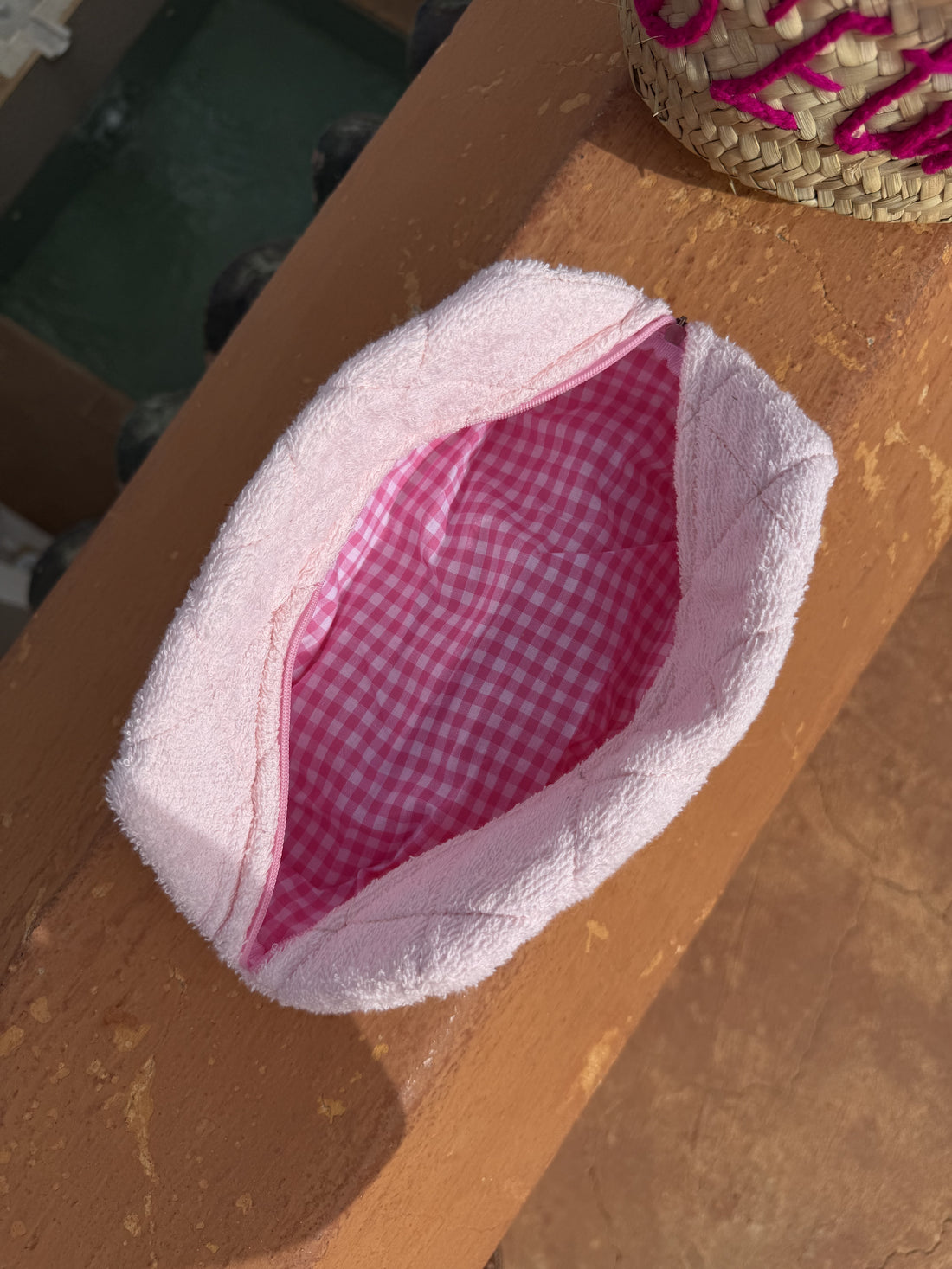 Trousse de toilette rose clair