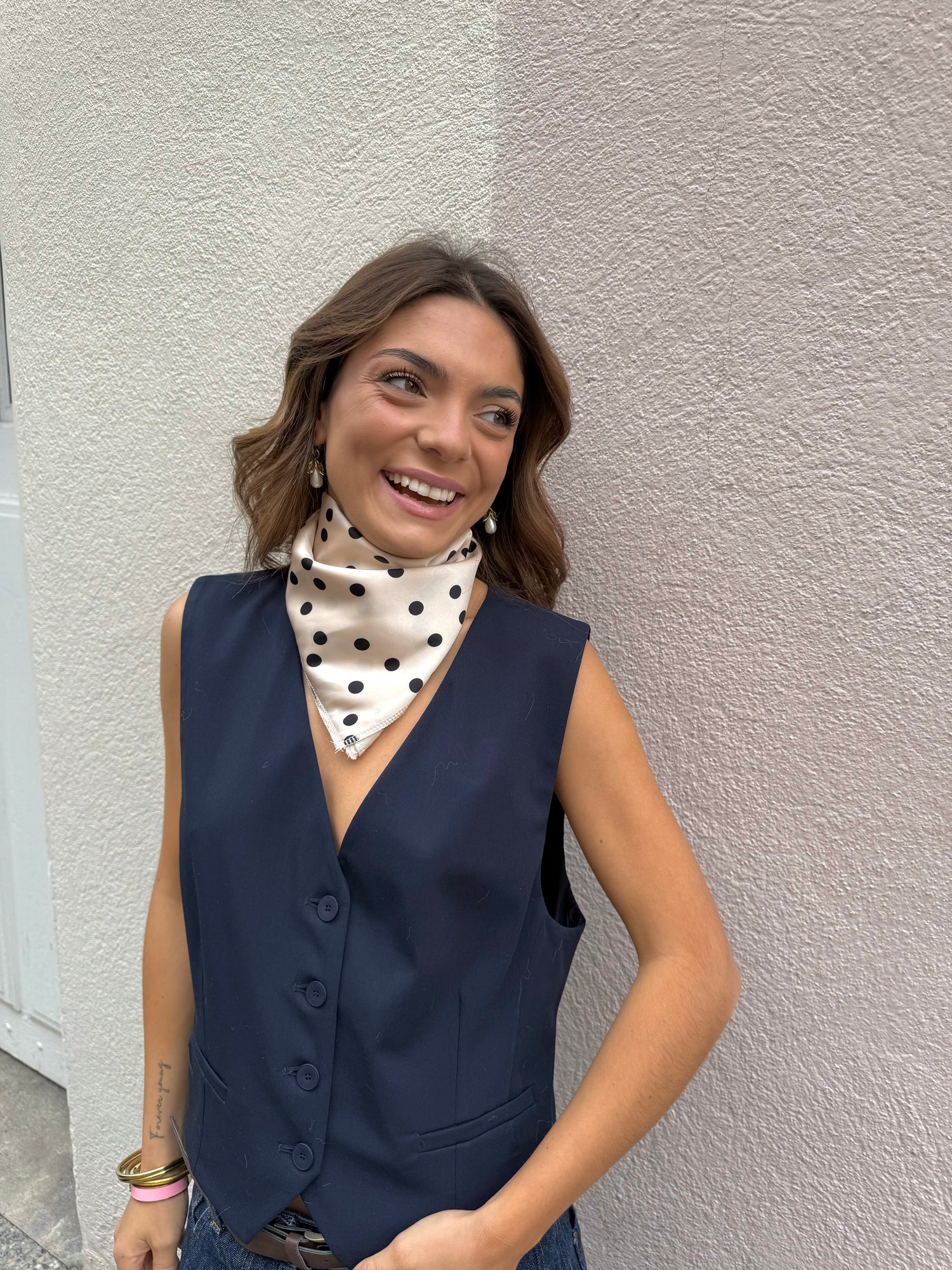 Foulard Victoire crème