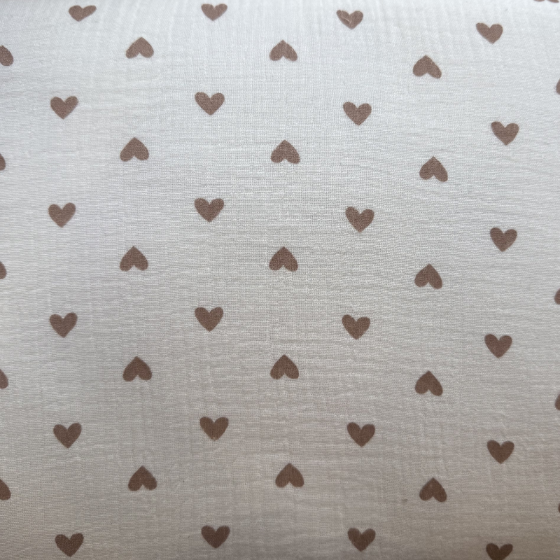 Housse d'ordinateur coeur cacao - motif