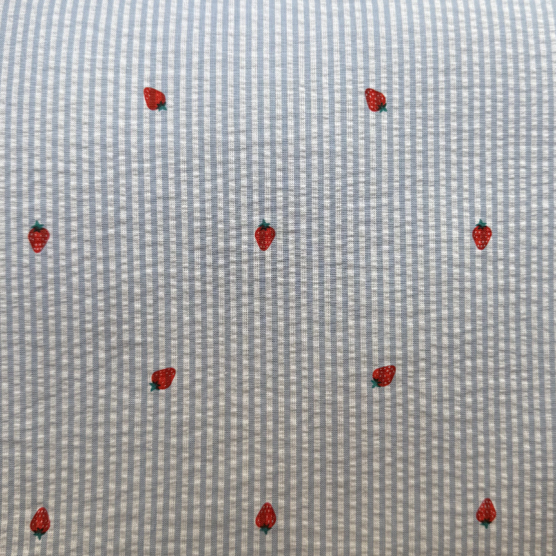 Pochette de livre Fraises & Rayures - motif
