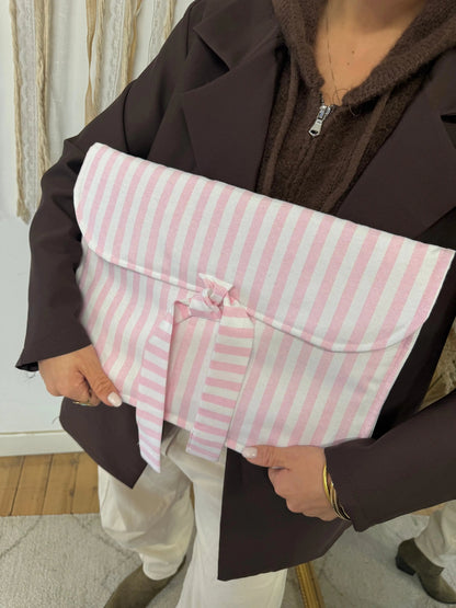 Housse d'ordinateur rayures sucrées