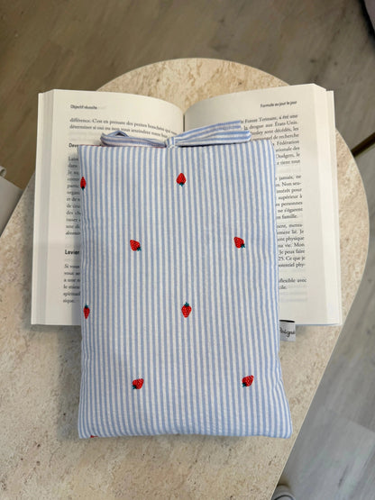 Pochette de livre Fraises & Rayures